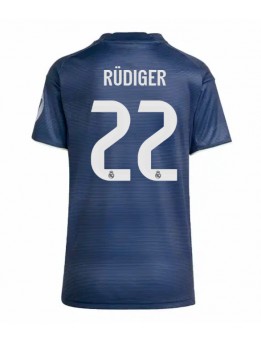 Billige Real Madrid Antonio Rudiger #22 Bortedrakt Dame 2025-26 Kortermet